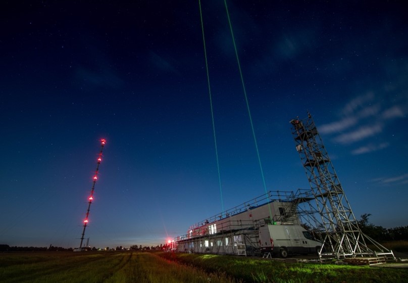 Multiple lidar systems, including aerosol Raman lidars and a tropospheric ozone lidar provided ancillary information for comparison and interpretation of the MAXDOAS observations. Picture credit: Arnoud Apituley